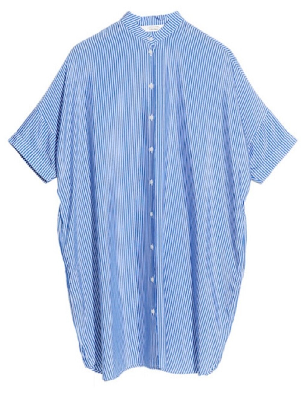 & Other Stories Oversized Striped Shirt Dress With Pockets Blue White Size 4